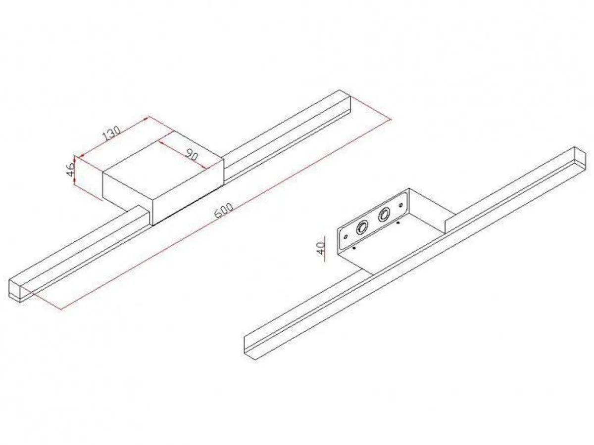 Belysning Over Speilet På Badet|Baderomsbelysning Vegg>NorDesign Misty Duo 60 LED baderomslampe, Svart