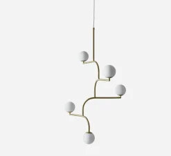 Kjøkkenbelysning Tak|Takpendler>Pholc Mobil 5 taklampe - Messing