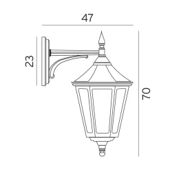 Utelamper - Klassiske Vegglamper>Norlys Modena 381 BIG