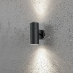 Lightup-Pris|Utelamper Med Opp/Ned Lys>Konstsmide Modena vegglampe big Svart