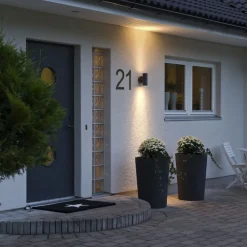 Lightup-Pris|Utelamper Med Opp/Ned Lys>Konstsmide Modena vegglampe big Svart