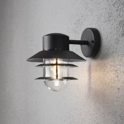 Utelamper - Klassiske Vegglamper>Konstsmide Modena vegglampe ned - Svart