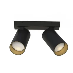 Kjøkkenbelysning Tak|Spotter & Skinner>Nowodvorski Mono dobbel takspot - Svart/Gullfarget