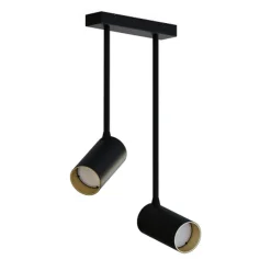 Kjøkkenbelysning Tak|Spotter & Skinner>Nowodvorski Mono lang dobbel takspot - Svart/Gullfarget Svart / Gull