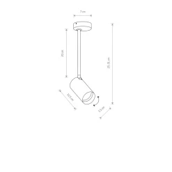 Kjøkkenbelysning Tak|Spotter & Skinner>Nowodvorski Mono small lang enkel takspot - Hvit/Gullfarget