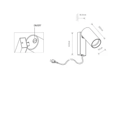 Leselamper>Nowodvorski Mono vegglampe - Svart