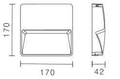 Utelamper Med Opp/Ned Lys>NorDesign Montego 170 vegglampe utendørs 6,4W IP65 Dimbar 3000/4000K CS - Antrasitt