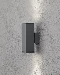 Utelamper Med Opp/Ned Lys>Konstsmide Monza vegglykt opp/ned mørk Grå