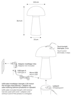 Oppladbare Bordlamper><noscript><img width=
