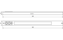 Lightup-Pris|Kjøkkenbelysning Benk>Sg Armaturen As Namsen 900 benkarmatur m/2 stikk 2700 Kelvin dimbar 17W - Hvit