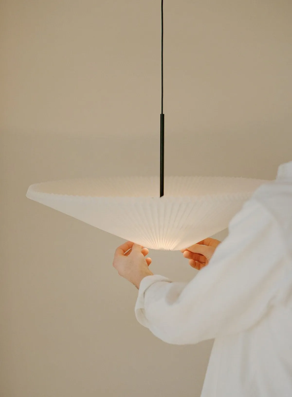 Kjøkkenbelysning Tak|Takpendler>New Works Nebra takpendel Ø:40/75cm Hvit