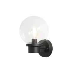 Utelamper - Klassiske Vegglamper>Konstsmide Nemi vegglampe skumringsrele 29cm Svart