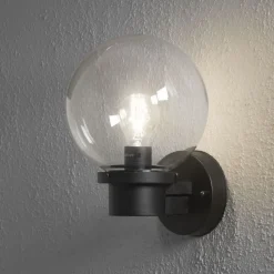 Utelamper - Klassiske Vegglamper>Konstsmide Nemi vegglampe skumringsrele 29cm Svart