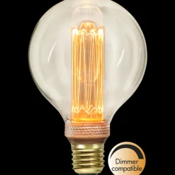 Dekorpære E27|Led-Pærer E27 Sokkel>Star Trading New Generation G95 E27 2,5W - Dimbar Hvit