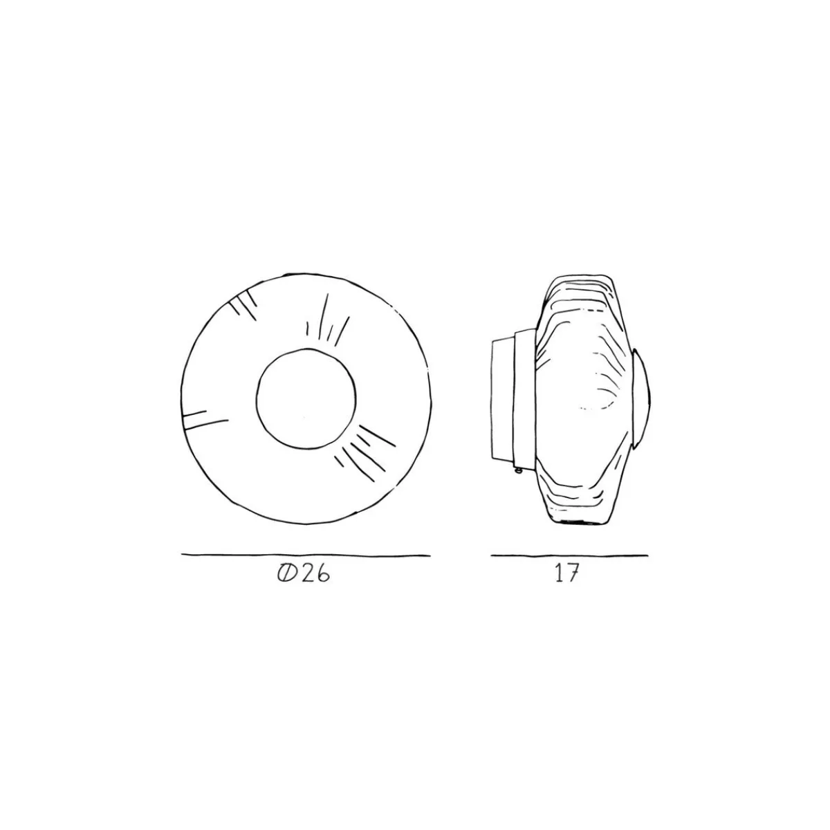 Utelamper - Veggskjold / Plafond>Design by Us New Wave Optic vegg utendørs