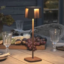 Bordlamper For Utendørsbruk|Bordlamper Ute>Konstsmide Nice bordlampe 36 cm IP54 oppladbar USB - farget Rust
