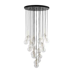 Kjøkkenbelysning Tak|Takpendler>TK Lighting Nilos takpendel 26-lys Svart / Gullfarget