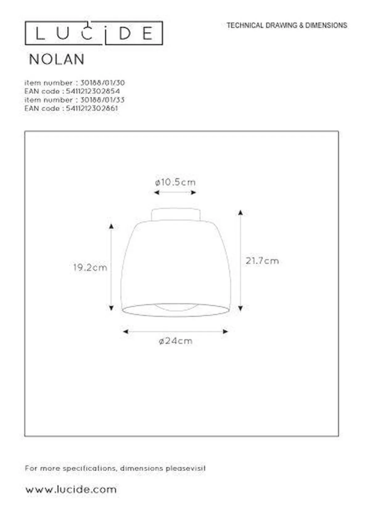 Kjøkkenbelysning Tak|Taklamper / Takplafonder>Lucide Nolan taklampe 24 cm - Svart