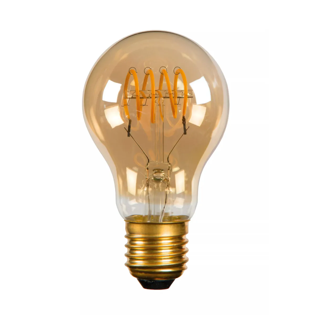 Led-Pærer E27 Sokkel>Lucide Normal E27 Filament Vintage LED 5W 2200K dimbar 60 mm - Amber