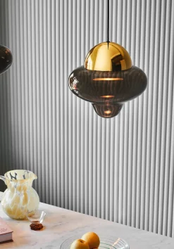 Kjøkkenbelysning Tak|Takpendler>Design by Us Nutty taklampe XL - Brun/Messing Messing / Brun