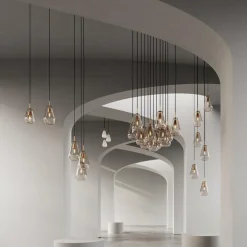 Kjøkkenbelysning Tak|Takpendler>Nuura Anoli 1 medium Gold Messing