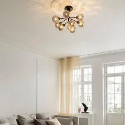 Kjøkkenbelysning Tak|Taklamper / Takplafonder>Nuura Apiales 9 ceiling /optic glass Svart