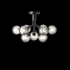 Kjøkkenbelysning Tak|Taklamper / Takplafonder>Nuura Apiales 9 ceiling /optic glass Svart