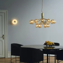 Kjøkkenbelysning Tak|Lysekroner>Nuura Apiales 18 /optic gold glass Messing