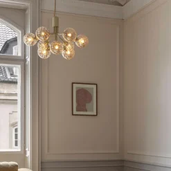 Baderomsbelysning Tak|Kjøkkenbelysning Tak>Nuura Apiales 9 /optic glass Messing