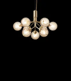 Baderomsbelysning Tak|Kjøkkenbelysning Tak>Nuura Apiales 9 /optic glass Messing