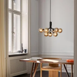 Baderomsbelysning Tak|Kjøkkenbelysning Tak>Nuura Apiales 9 /optic glass Svart