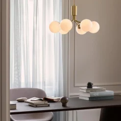 Kjøkkenbelysning Tak|Baderomsbelysning Tak>Nuura Apiales 6 taklampe - Messing / Opal