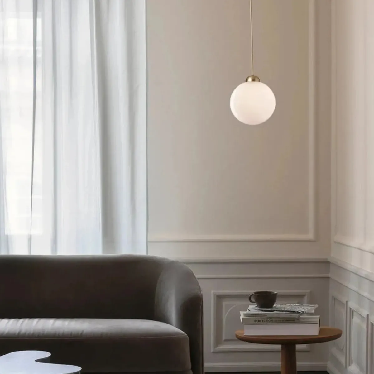 Kjøkkenbelysning Tak|Baderomsbelysning Tak>Nuura Apiales 1 taklampe - Messing / Opal