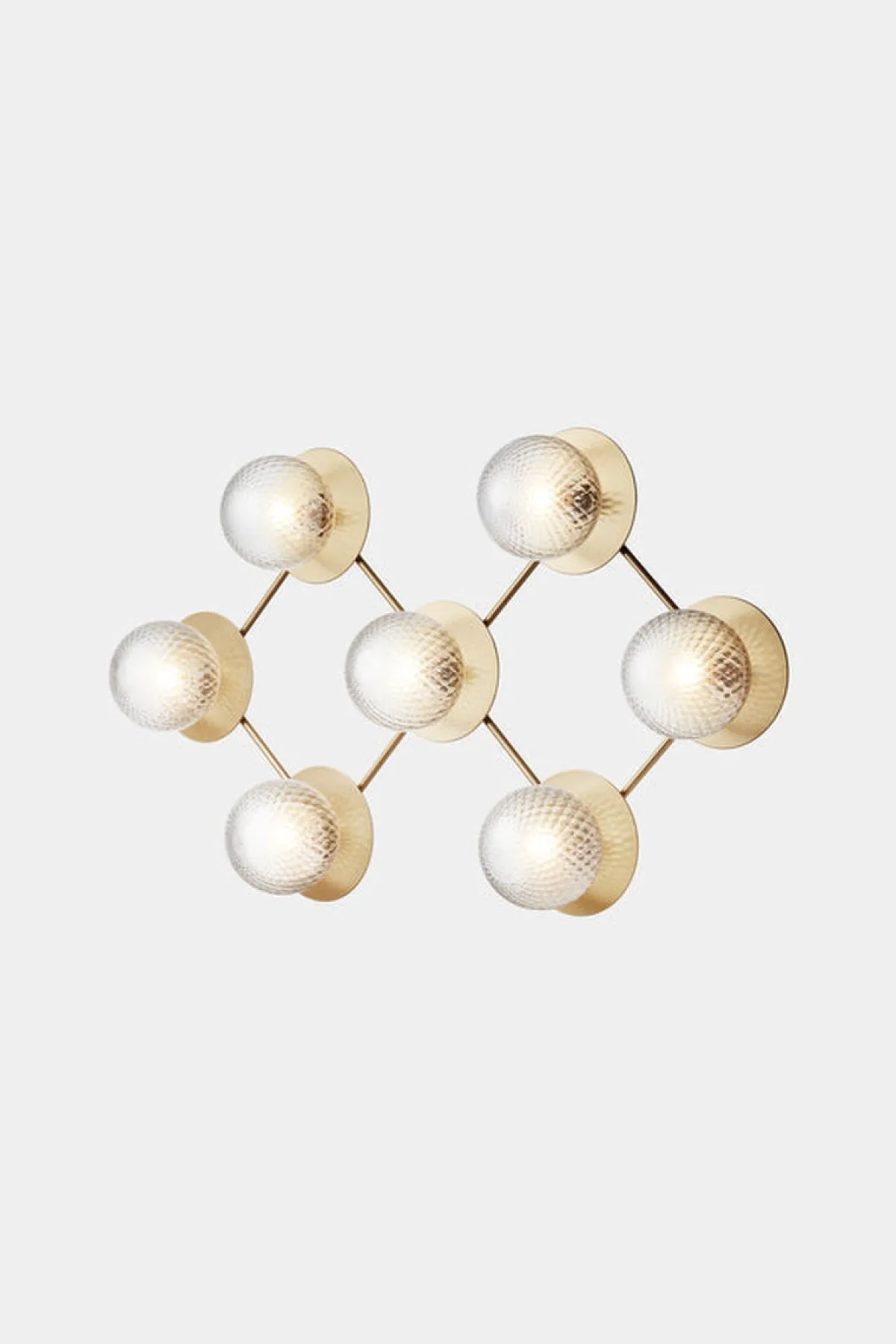 Baderomsbelysning Tak|Interiørlamper>Nuura Liila 7 taklampe/vegglampe - optic Messing