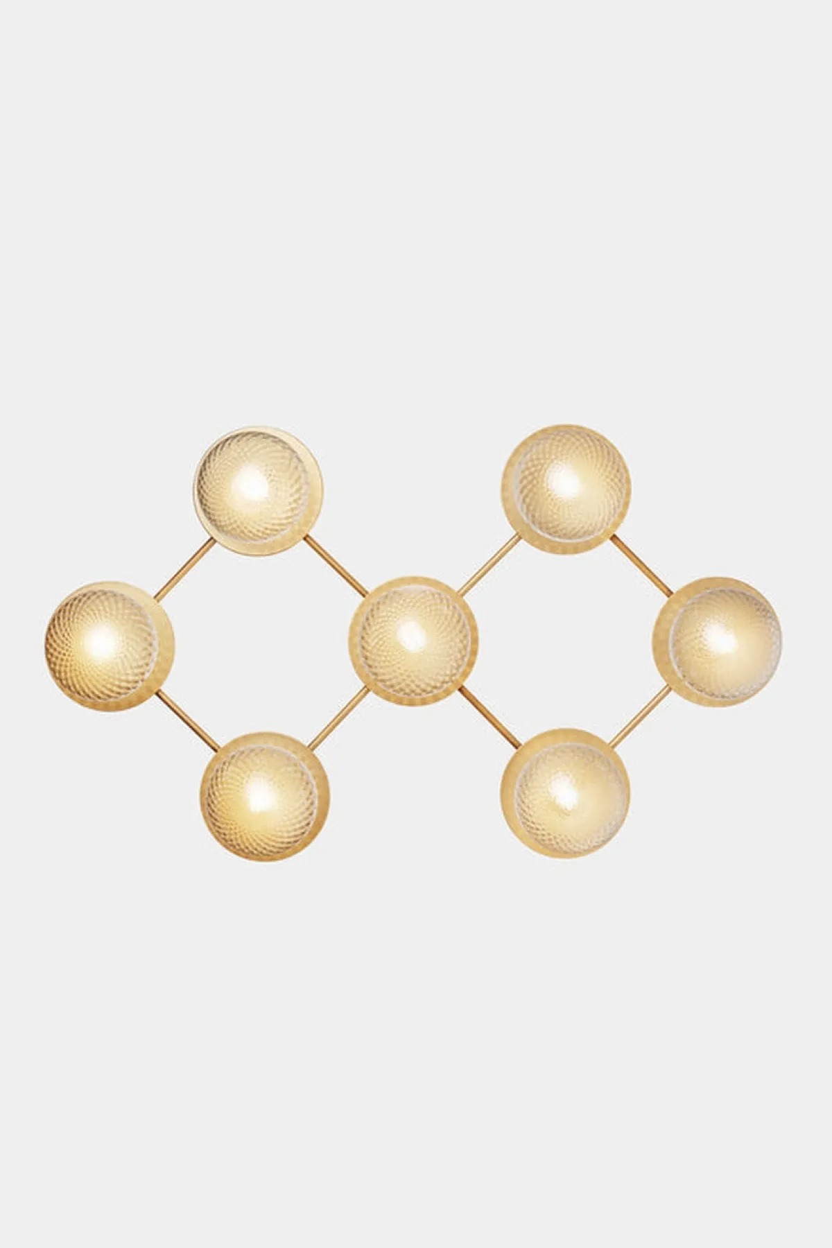 Baderomsbelysning Tak|Interiørlamper>Nuura Liila 7 taklampe/vegglampe - optic Messing