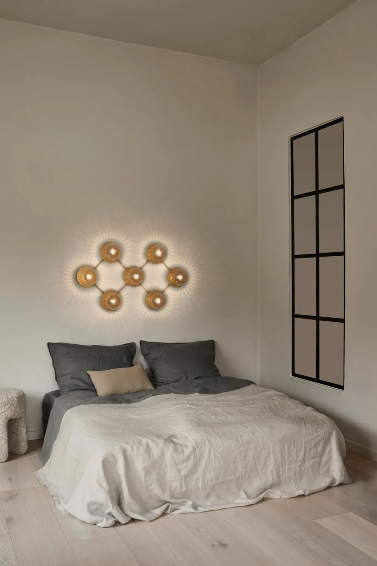 Baderomsbelysning Tak|Interiørlamper>Nuura Liila 7 taklampe/vegglampe - optic Messing