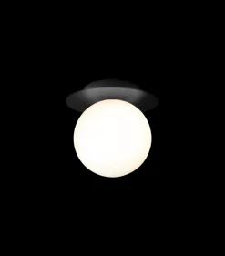 Baderomsbelysning Tak|Interiørlamper>Nuura Liila 1 vegglampe/taklampe - medium - glass Svart / Opal