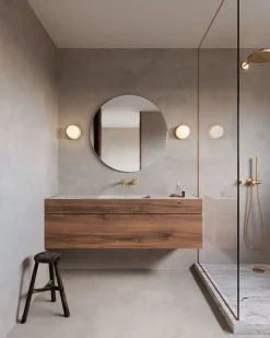 Baderomsbelysning Tak|Interiørlamper>Nuura Liila 1 vegglampe/taklampe - medium - nordic gold / opal Messing / Opal