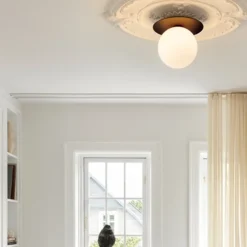 Baderomsbelysning Tak|Interiørlamper>Nuura Liila 1 vegglampe/taklampe - large - Bronse / Opal