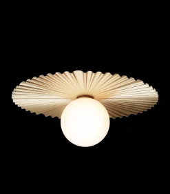 Baderomsbelysning Tak|Interiørlamper>Nuura Liila Muuse vegglampe/taklampe - medium - Messing / Opal