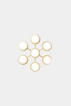 Baderomsbelysning Tak|Interiørlamper>Nuura Liila Star / opal glass Messing / Opal