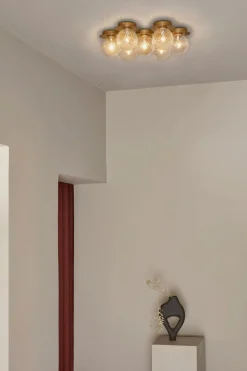 Baderomsbelysning Tak|Interiørlamper>Nuura Liila Star / optikk glass Messing