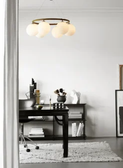 Baderomsbelysning Tak|Kjøkkenbelysning Tak>Nuura Miira 6 circular Bronse / Opal