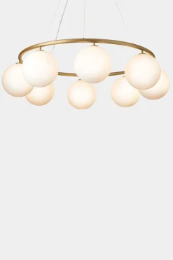 Baderomsbelysning Tak|Kjøkkenbelysning Tak>Nuura Miira 8 circular Messing / Opal