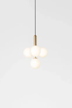 Baderomsbelysning Tak|Kjøkkenbelysning Tak>Nuura Miira 4 / opal Messing