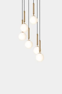 Baderomsbelysning Tak|Kjøkkenbelysning Tak>Nuura Miira 6 Messing / Opal