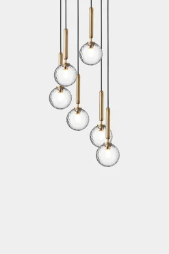 Baderomsbelysning Tak|Kjøkkenbelysning Tak>Nuura Miira 6 Messing / Opal