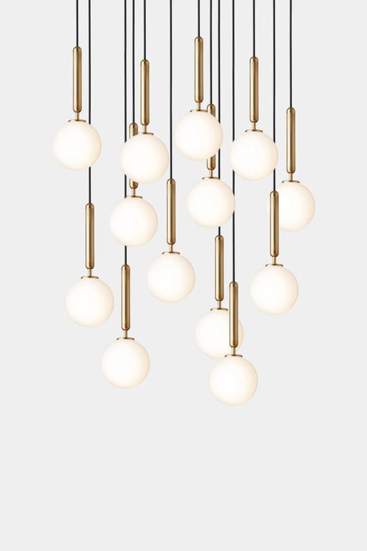 Kjøkkenbelysning Tak|Takpendler>Nuura Miira 13 Messing / Opal