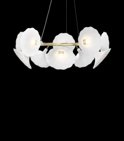 Takpendler|Kjøkkenbelysning Tak>Nuura Petalii 10 taklampe Hvit/messing Hvit / Messing