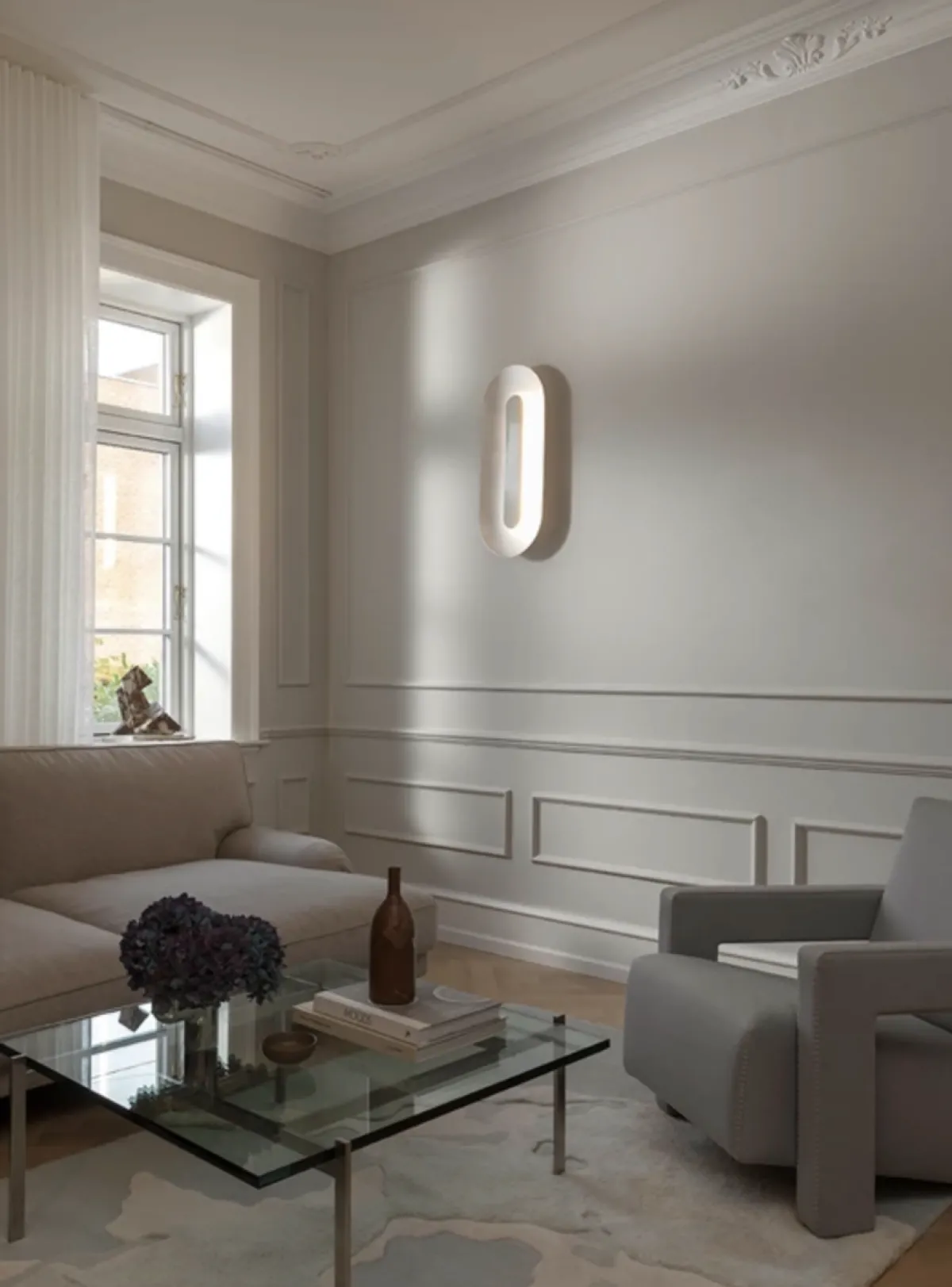 Baderomsbelysning Tak|Interiørlamper>Nuura Sasi Large vegglampe - Sølv Krom